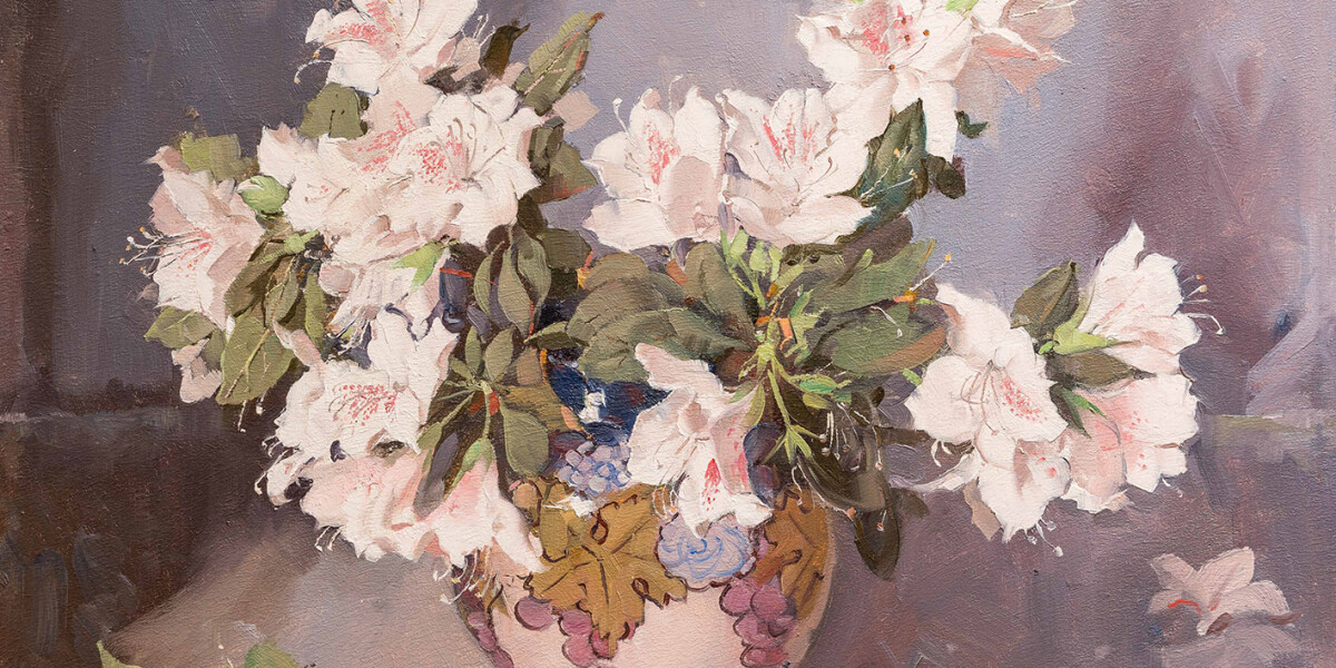 16 2018 72 White Azaleas 49.5x60cm