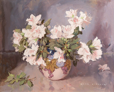 16 2018 72 White Azaleas 49.5x60cm