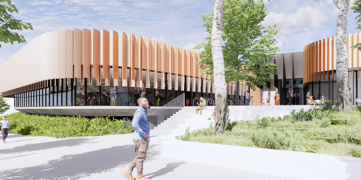 OP Leisure Centre Artist Impression 1 Entry Credit Warren and Mahoney Architects